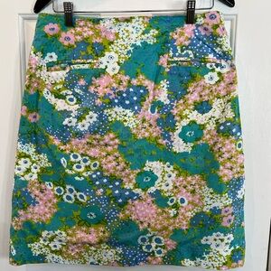 Matilda Jane Blue and Pink Floral A-Line Skirt